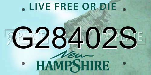 G28402S New Hampshire License Plate