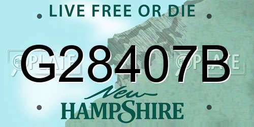 G28407B New Hampshire License Plate