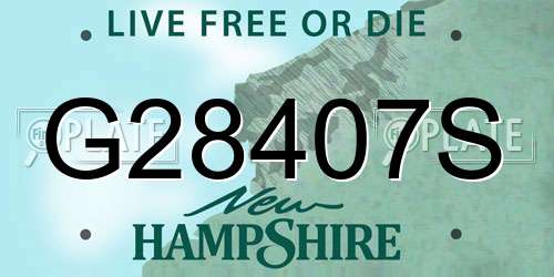 G28407S New Hampshire License Plate