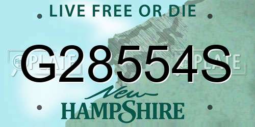 G28554S New Hampshire License Plate