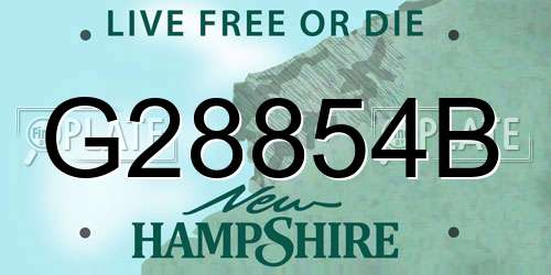 G28854B New Hampshire License Plate