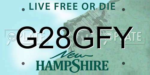 G28GFY New Hampshire License Plate