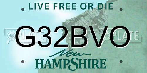 G32BVO New Hampshire License Plate