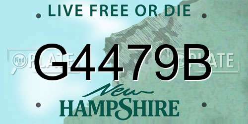 G4479B New Hampshire License Plate