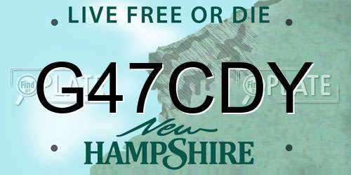 G47CDY New Hampshire License Plate