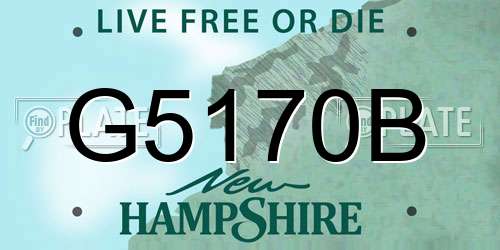 G5170B New Hampshire License Plate
