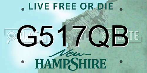 G517QB New Hampshire License Plate