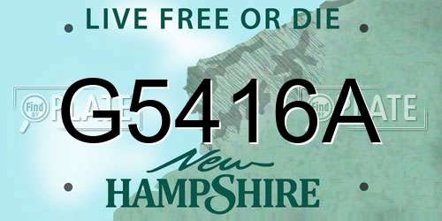 G5416A New Hampshire License Plate
