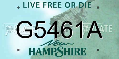 G5461A New Hampshire License Plate