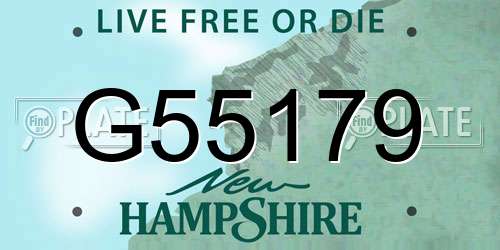 G55179 New Hampshire License Plate