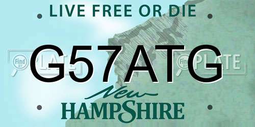 G57ATG New Hampshire License Plate
