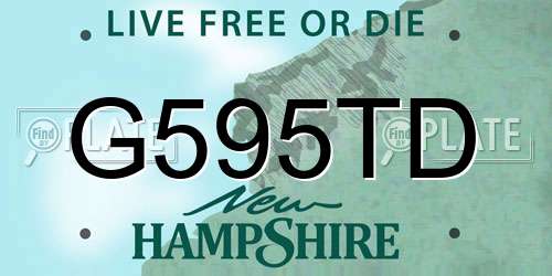 G595TD New Hampshire License Plate