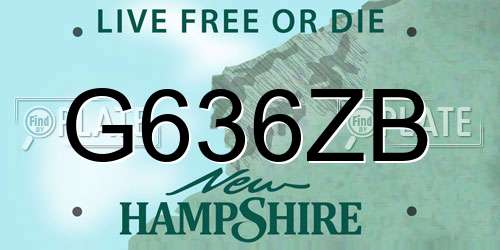 G636ZB New Hampshire License Plate