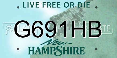 G691HB New Hampshire License Plate