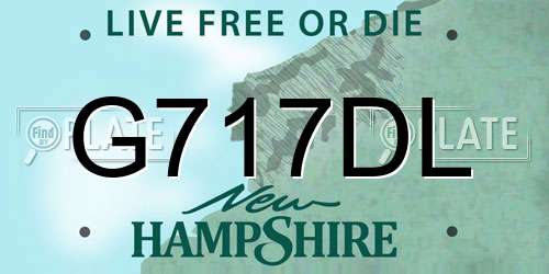 G717DL New Hampshire License Plate