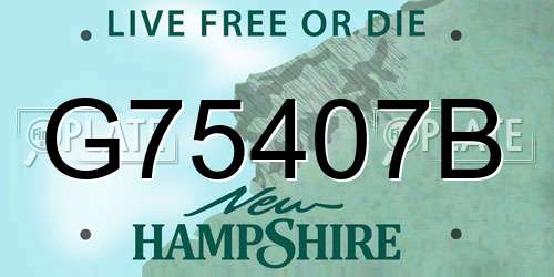 G75407B New Hampshire License Plate