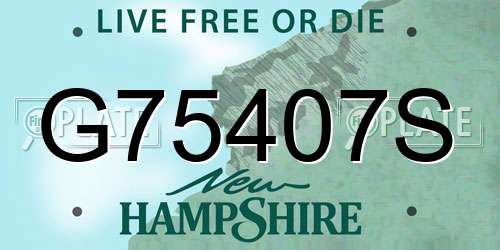 G75407S New Hampshire License Plate