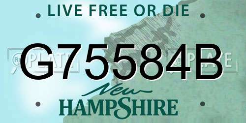G75584B New Hampshire License Plate