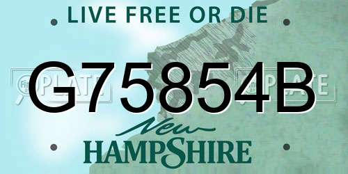 G75854B New Hampshire License Plate