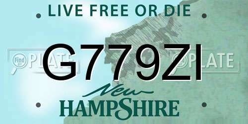 G779ZI New Hampshire License Plate