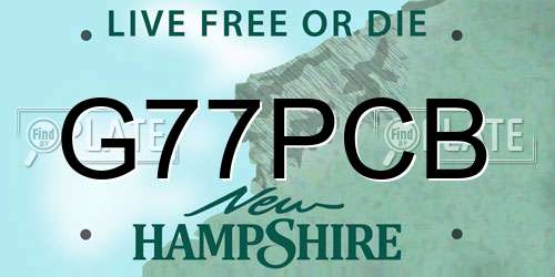 G77PCB New Hampshire License Plate