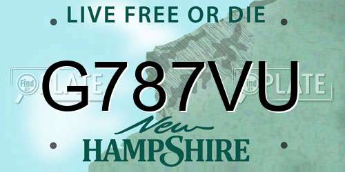 G787VU New Hampshire License Plate