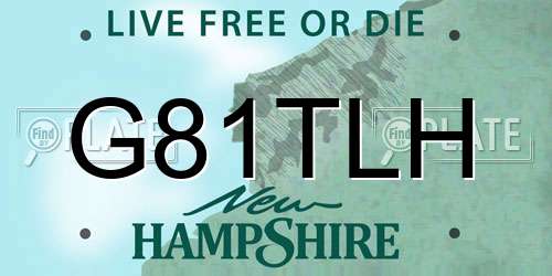 G81TLH New Hampshire License Plate
