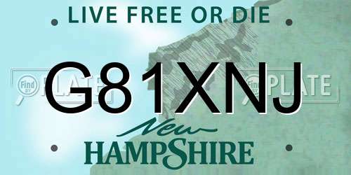 G81XNJ New Hampshire License Plate