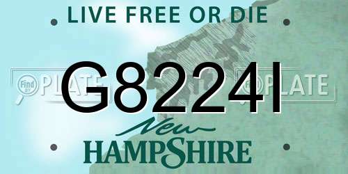 G8224I New Hampshire License Plate