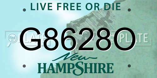 G8628O New Hampshire License Plate