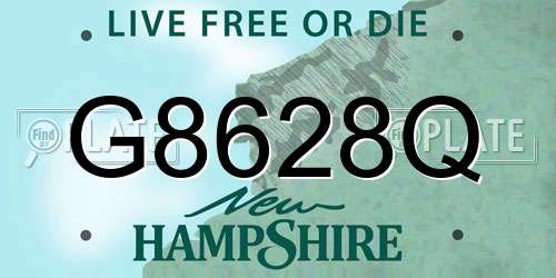 G8628Q New Hampshire License Plate