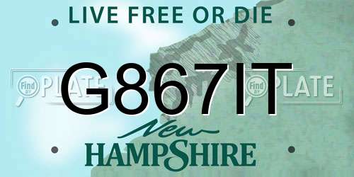 G867IT New Hampshire License Plate