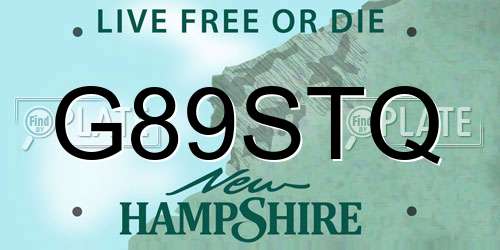 G89STQ New Hampshire License Plate