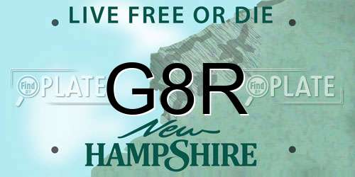 G8R New Hampshire License Plate