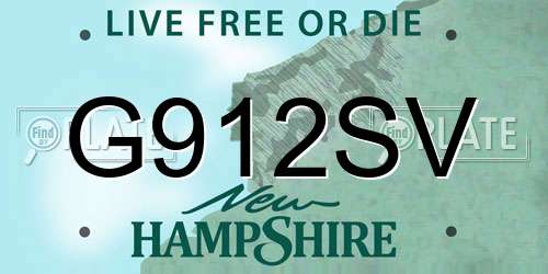G912SV New Hampshire License Plate