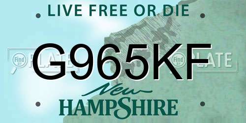 G965KF New Hampshire License Plate