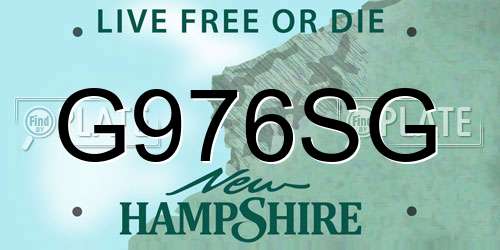 G976SG New Hampshire License Plate