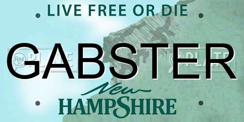 GABSTER New Hampshire License Plate