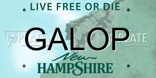GALOP New Hampshire License Plate