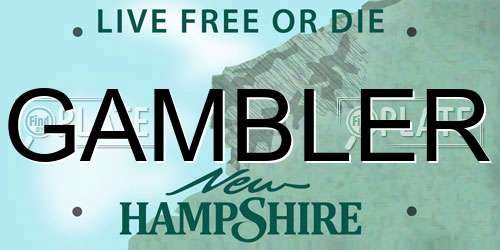 GAMBLER New Hampshire License Plate