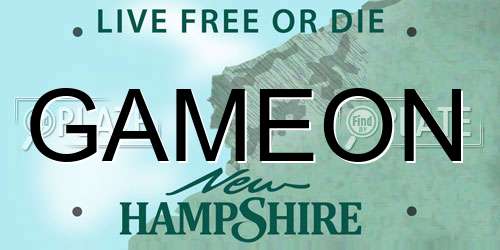 GAMEON New Hampshire License Plate