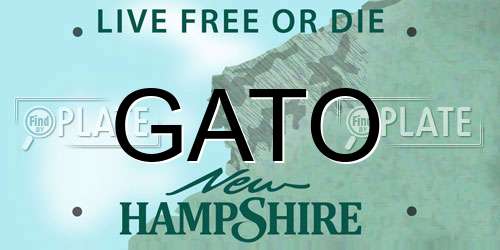 GATO New Hampshire License Plate