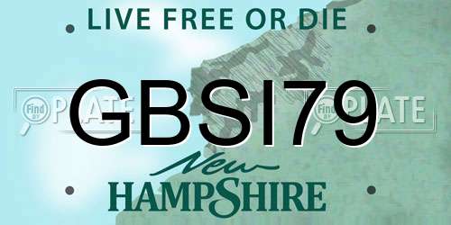 GBSI79 New Hampshire License Plate