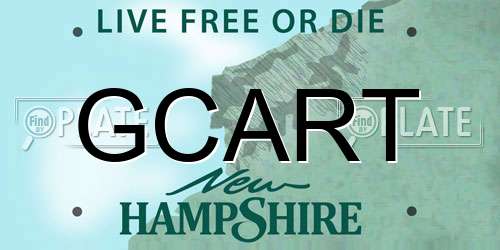 GCART New Hampshire License Plate