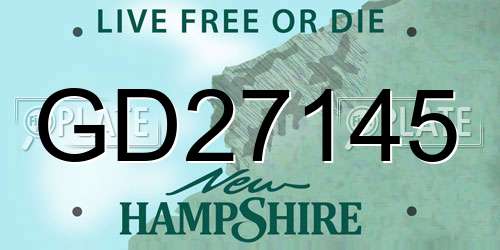 GD27145 New Hampshire License Plate