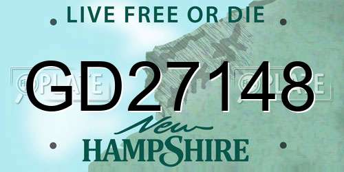 GD27148 New Hampshire License Plate