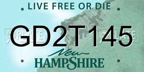 GD2T145 New Hampshire License Plate