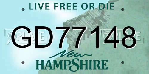 GD77148 New Hampshire License Plate