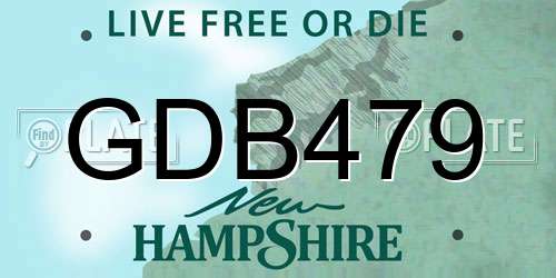 GDB479 New Hampshire License Plate