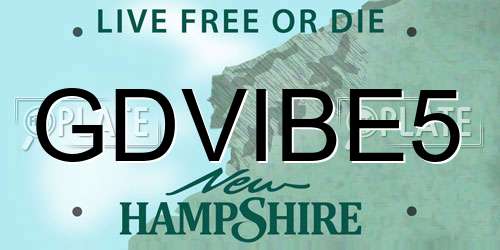 GDVIBE5 New Hampshire License Plate